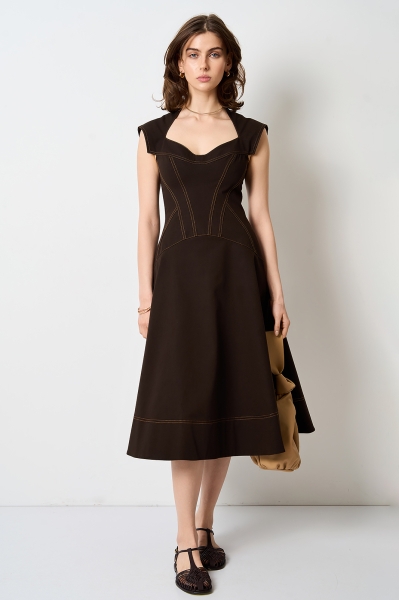 Kleid 40018 Schoko