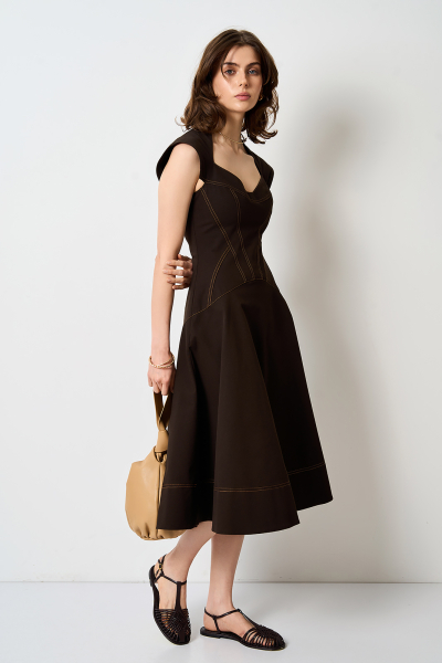 Kleid 40018 Schoko