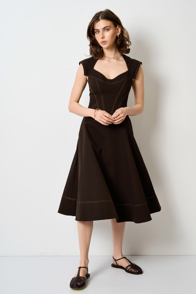 Kleid 40018 Schoko