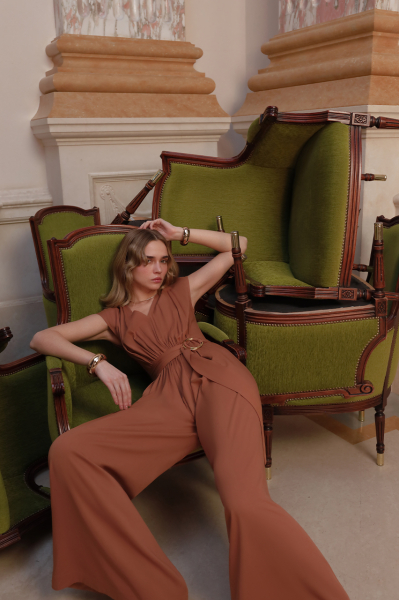 Jumpsuit 40056p Mokka