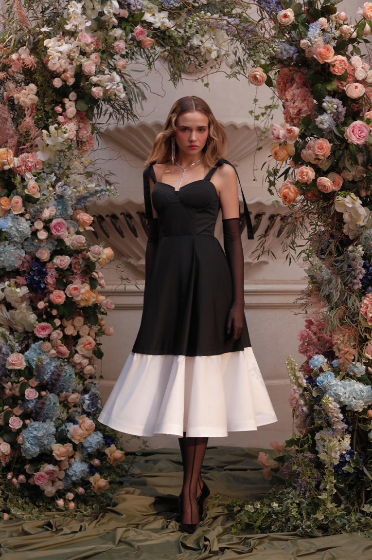 Kleid 40077 S/W