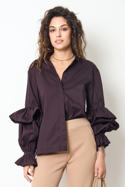 Bluse 41030 Schoko