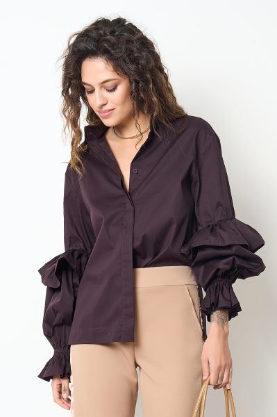 Bluse 41030 Schoko