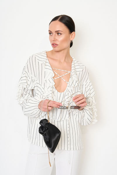 Bluse 42051 Gestreift