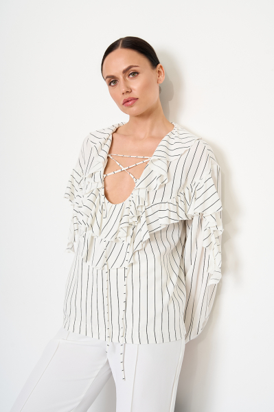 Bluse 42051 Gestreift