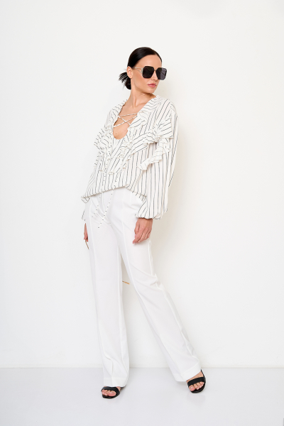 Bluse 42051 Gestreift