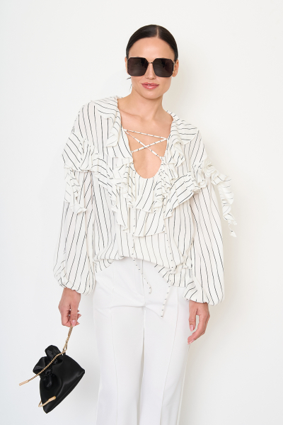 Bluse 42051 Gestreift